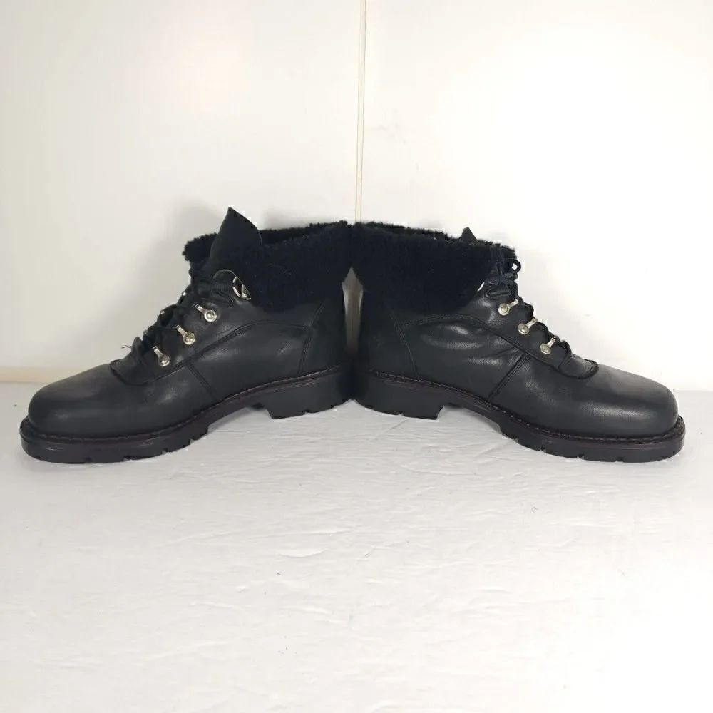 Sorel Women's Chamonix US 10M Black Leather Lined Lace Up Shearling Winter Boots - Picture 5 of 13